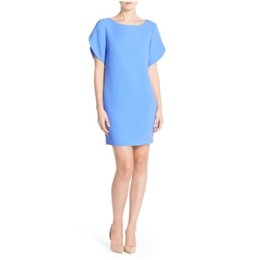 French Connection Tulip Sleeve Crepe Shift Dress